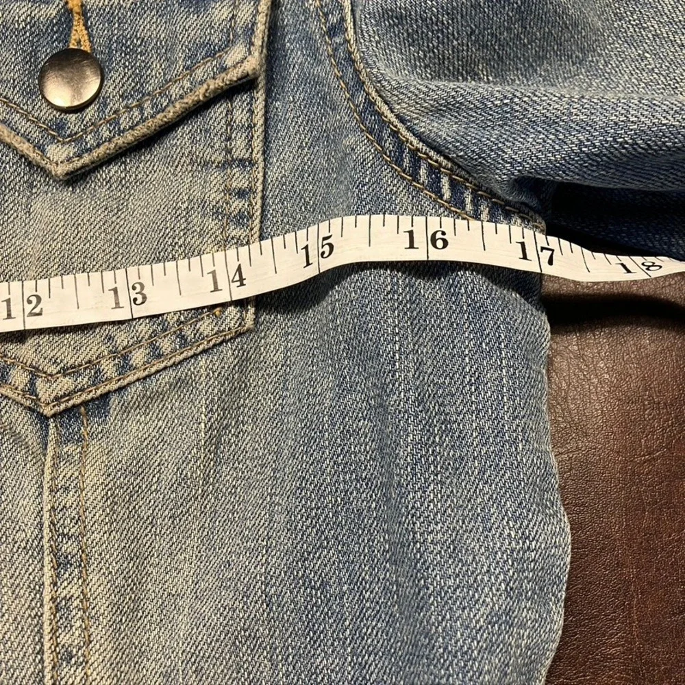 Coldwater Creek Denim Jacket Womens P4 Embroidered Western Jean Coat‎